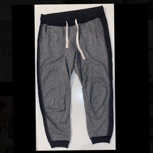 American Eagle gray drawstring sweatpant joggers with track pant stripe, XS